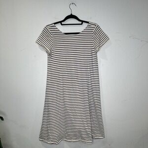 Demylee‎ white and navy striped swing dress SMALL